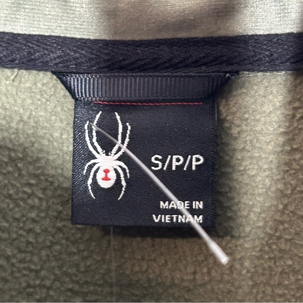 NWT Spyder Tea Leaf Medallion Bonded Fleece Sweater - Zip Neck - Picture 9 of 14